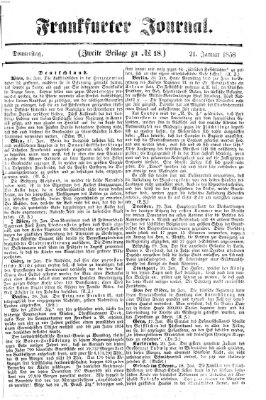 Frankfurter Journal Donnerstag 21. Januar 1858