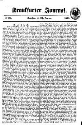 Frankfurter Journal Samstag 23. Januar 1858