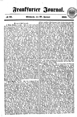 Frankfurter Journal Mittwoch 27. Januar 1858