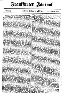 Frankfurter Journal Sonntag 31. Januar 1858