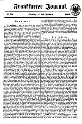 Frankfurter Journal Dienstag 16. Februar 1858