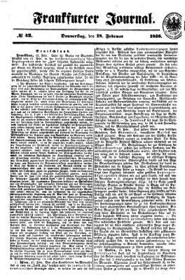 Frankfurter Journal Donnerstag 18. Februar 1858