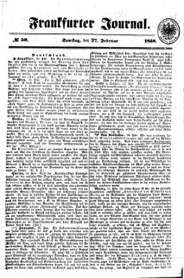 Frankfurter Journal Samstag 27. Februar 1858