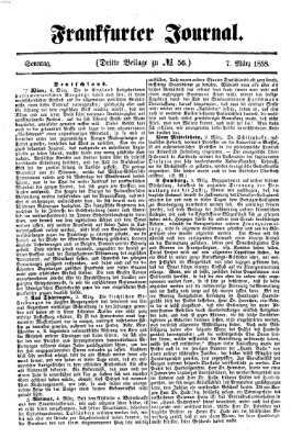 Frankfurter Journal Sonntag 7. März 1858