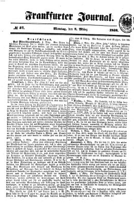 Frankfurter Journal Montag 8. März 1858