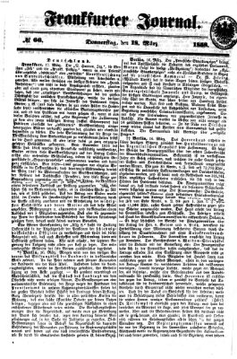 Frankfurter Journal Donnerstag 18. März 1858