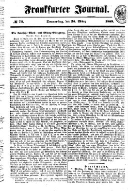 Frankfurter Journal Donnerstag 25. März 1858