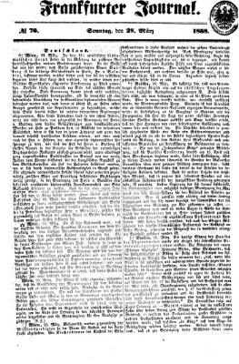 Frankfurter Journal Sonntag 28. März 1858