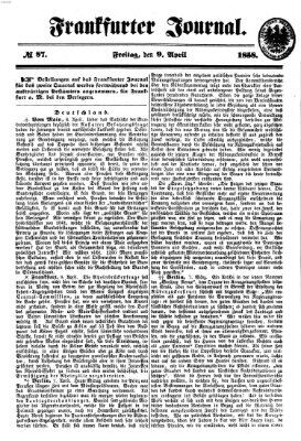 Frankfurter Journal Freitag 9. April 1858