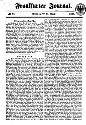 Frankfurter Journal Dienstag 13. April 1858