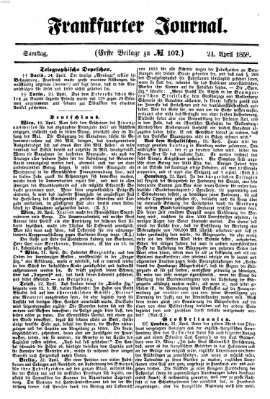 Frankfurter Journal Samstag 24. April 1858