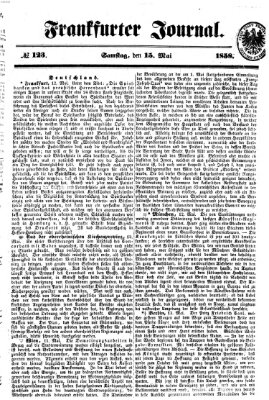 Frankfurter Journal Samstag 15. Mai 1858