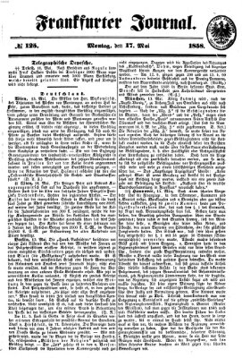 Frankfurter Journal Montag 17. Mai 1858