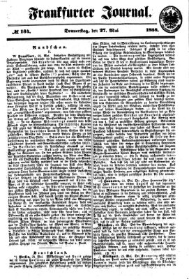 Frankfurter Journal Donnerstag 27. Mai 1858