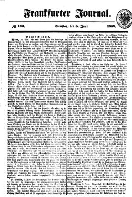 Frankfurter Journal Samstag 5. Juni 1858