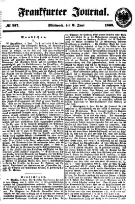 Frankfurter Journal Mittwoch 9. Juni 1858