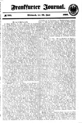 Frankfurter Journal Mittwoch 16. Juni 1858