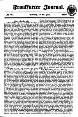 Frankfurter Journal Samstag 19. Juni 1858