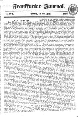 Frankfurter Journal Freitag 25. Juni 1858