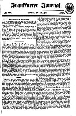 Frankfurter Journal Montag 12. Juli 1858