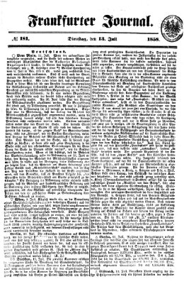 Frankfurter Journal Dienstag 13. Juli 1858