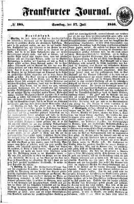 Frankfurter Journal Samstag 17. Juli 1858