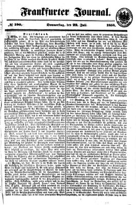 Frankfurter Journal Donnerstag 22. Juli 1858