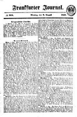 Frankfurter Journal Montag 9. August 1858