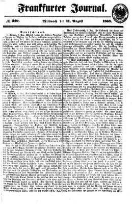 Frankfurter Journal Mittwoch 11. August 1858