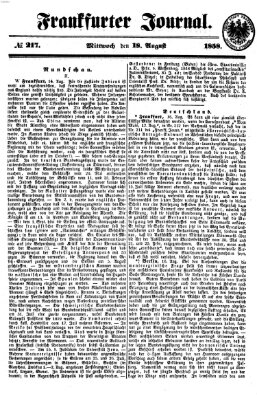 Frankfurter Journal Mittwoch 18. August 1858