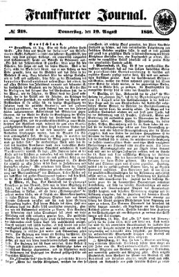 Frankfurter Journal Donnerstag 19. August 1858