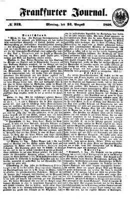 Frankfurter Journal Montag 23. August 1858