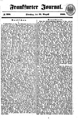 Frankfurter Journal Dienstag 31. August 1858