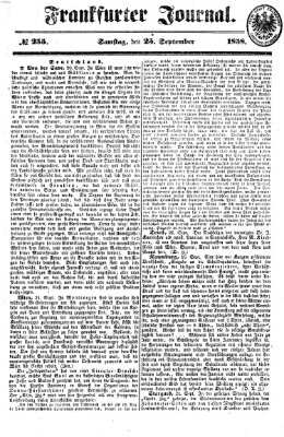 Frankfurter Journal Samstag 25. September 1858