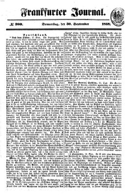 Frankfurter Journal Donnerstag 30. September 1858