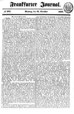 Frankfurter Journal Montag 11. Oktober 1858