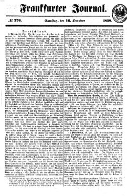 Frankfurter Journal Samstag 16. Oktober 1858