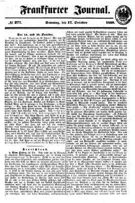 Frankfurter Journal Sonntag 17. Oktober 1858