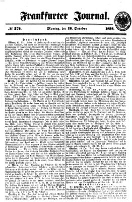 Frankfurter Journal Montag 18. Oktober 1858