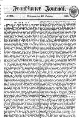 Frankfurter Journal Mittwoch 20. Oktober 1858