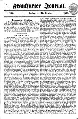 Frankfurter Journal Freitag 22. Oktober 1858