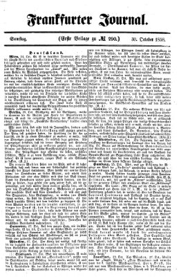 Frankfurter Journal Samstag 30. Oktober 1858