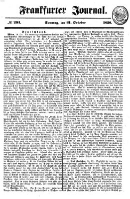 Frankfurter Journal Sonntag 31. Oktober 1858