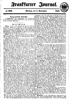 Frankfurter Journal Montag 1. November 1858