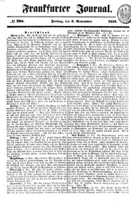 Frankfurter Journal Freitag 5. November 1858