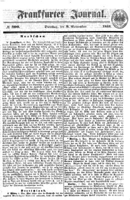 Frankfurter Journal Dienstag 9. November 1858