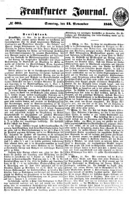 Frankfurter Journal Sonntag 14. November 1858