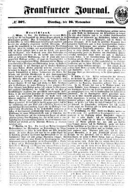 Frankfurter Journal Dienstag 16. November 1858