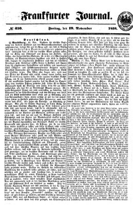 Frankfurter Journal Freitag 19. November 1858