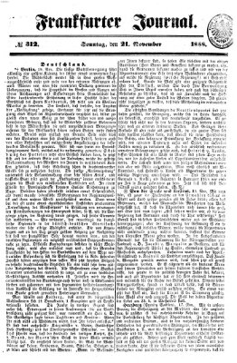 Frankfurter Journal Sonntag 21. November 1858